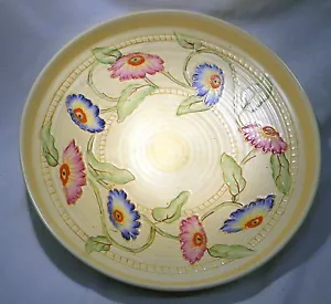 ART DECO ROYAL WINTON PINTADO A MANO FLORAL 12.1/2" CENTRO DE MESA CUENCO - Imagen 1 de 5