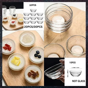 Transparent Dip Bowl Sauce Ramekins Pots Small Condiment Serving Dishes Stacking - Picture 1 of 9