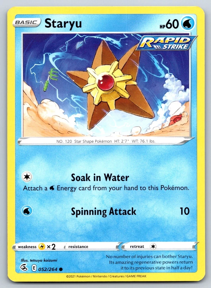 Staryu - Fusion Strike 052/264 Pokemon TCG Card NM - Image 1 of 1