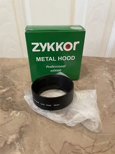 Zykkor 49mm Wide Metal Standard Lens Hood with Filter Thread Mount - Picture 1 of 3