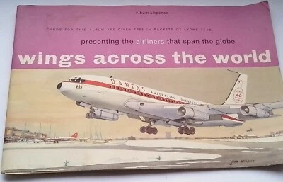 Vintage Retro Collect Tea cards lyons wings across the world book  set 24 Album  - Image 1 of 4