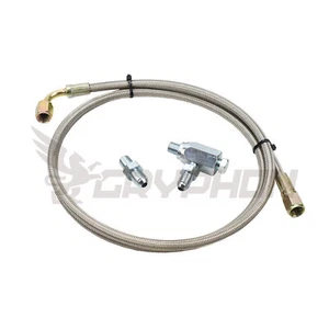 104cm Universal Turbo Oil Feed Line Kit 1/8" NPT to 4AN for Precision PTE - Picture 1 of 3