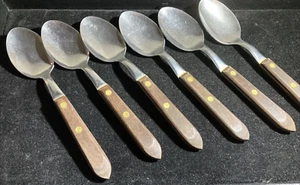 6er Set Esslöffel Town & Country Washington Forge WF Nussbaum Holzgriff - Bild 1 von 6
