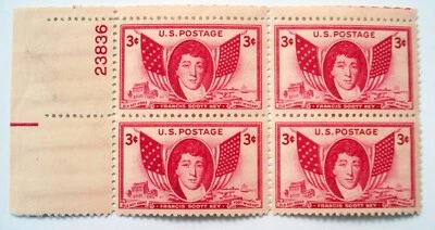SCOTT 962 - FRANCIS SCOTT KEY ISSUE - BLOCK of 4 - 1948 - MNH - Image 1 of 2