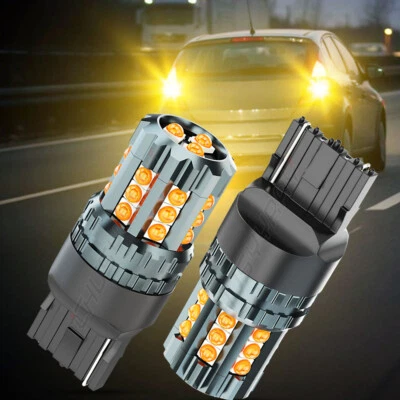 For Toyota Prius 2010 2011-2018 LED Turn Signal Light Bulbs 7443 7440 Yellow - Image 1 of 4