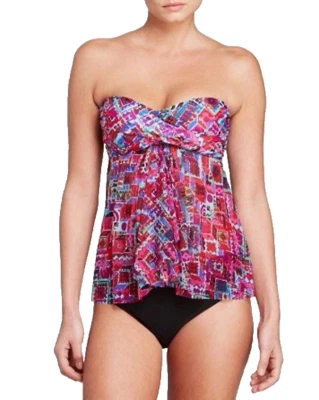 PROFILE BY GOTTEX Size 8 Mardi Gras Flyaway 2 Pc. Tankini Swimsuit NWT $156 - Image 1 of 4
