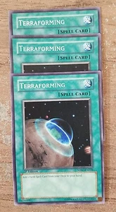 x3 Yugioh Terraforming SDSC-EN028 1st Edition Playset Qty Available Mint - Picture 1 of 1