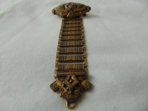 antique Victorian gold filled book chain brooch - Picture 1 of 5