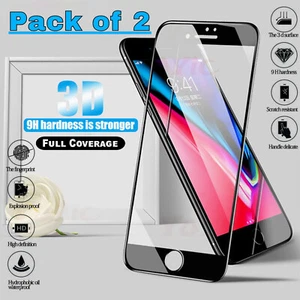 Full Cover Tempered Glass Screen Protector For iPhone 7 8 6 Plus SE 2020 2022 - Picture 1 of 38
