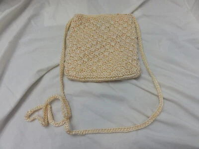 The Sak Crochet Small Gold Metallic Crossbody Purse Bag With Magnet Snap - Image 1 of 4