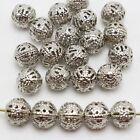 200 Dull Silver Metal Round Filigree Spacer Beads 6mm Jewelry Findings