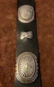 11 Sterling Concho Fringed Belt - Picture 1 of 4