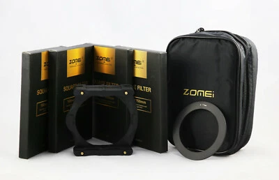 ZOMEi® 7 piece kit ND2+ND4+ND8+ND4 Grad filter+77mm ring+holder For Cokin Z LEE - Image 1 of 4
