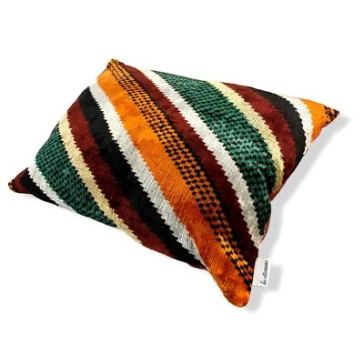 Cojín lumbar de terciopelo de seda naranja Les Ottomans N.607 almohada decorativa $217 Foto 1 de 3