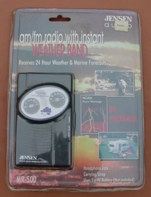 Jensen Audio Am/Fm Radio With Instant Weather Band ~ Vintage Sealed ! - Image 1 of 2