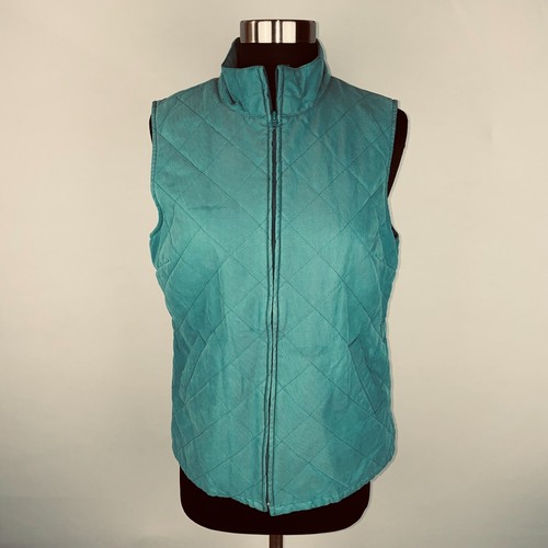 VETEMENTS Gilet Orvis Trapuntato Cerniera Foderato Tascata Blu Verdastro Outdoor Donna Small S