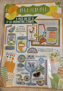 Zest for Life 9 Piece Die Set & 17 Co-ordinating Stamps - BN! - Picture 1 of 2