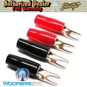 STINGER SPT5118 8 GAUGE SPADE TERMINALS HIGH CONDUCTIVITY SHOC-KROME PLATING NEW - Picture 1 of 3
