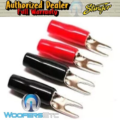 STINGER SPT5118 8 GAUGE SPADE TERMINALS HIGH CONDUCTIVITY SHOC-KROME PLATING NEW - Image 1 of 3