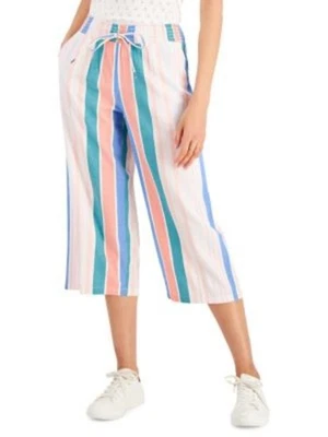 Pantalones STYLE & COMPANY Mujer Azul Corbata Estilo Pull-on Cintura Calada Pierna Ancha XL Foto 1 de 4