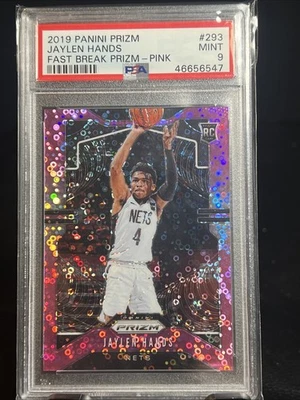 2019-20 Panini Prizm Jaylen Hands #293 Pink Fast Break Prizm /50 PSA 9 Pop 2! - Image 1 of 3