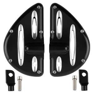 CNC Cut Male Mount Foot Pegs Floorboard For Harley Road Electra Glide FLHT FLTRX - Picture 1 of 18