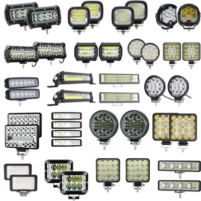 2X LED Work Lights Offroad Headlights 12V/24V Tractor Truck Excavator* - Image 1 of 4