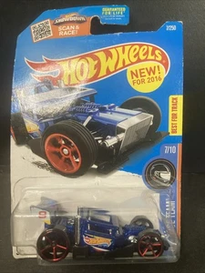 Hot Wheels HW Race Team 7/10 BLUE Bone Speeder (2015) Die-Cast Toy Car 7/250 - Picture 1 of 6