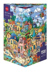 (HY29744) - Heye Puzzles - Triangular , 1500 Pc - Happytown, Berman - Imagen 1 de 1