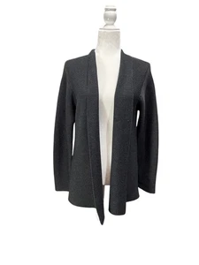 Eileen Fisher Damen Cardigan vorne offen Stärke Strick anthrazit mittelschwer - Bild 1 von 8