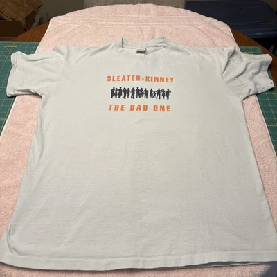 Camiseta vintage Sleater-Kinney para hombre XL, azul claro 100 % algodón, la mala Foto 1 de 4