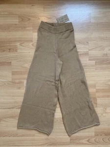 Pantalón tejido pierna ancha The Simple Folk en caramelo talla US 0/UK 4 - Imagen 1 de 10