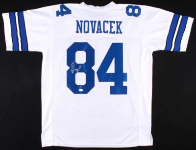 Jay Novacek #84 inscribed Signed Jersey (JSA COA) Dallas Cowboys SUPERBOWL CHAMP - Image 1 of 4