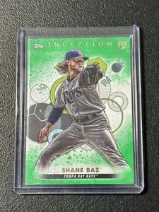 2022 Topps Inception SHANE BAZ Green Rookie RC #62 Tampa Bay Rays - Picture 1 of 2