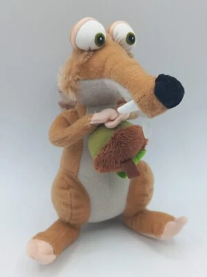 Scrat Ice Age 4 Plüschtier Eichhörnchen grüne Eichel 2011 ca 18 cm sehr gut - Bild 1 von 4
