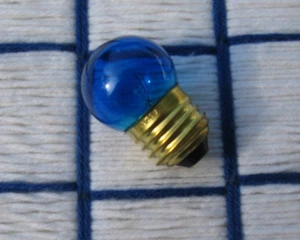S11 transparent cobalt blue 7 & 1/2 watt night LIGHT BULB 7.5s11/M Sign 7¢ ship* - Picture 1 of 4