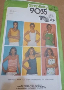 Camisetas sin mangas informales Simplicity 9035 Miss 10-14  - Imagen 1 de 2