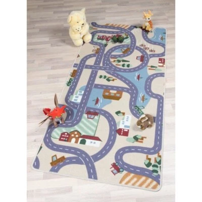 Hochwertiger Spielteppich Teppich Kinder Autoteppich Straßenteppich 80 x 120 cm - Bild 1 von 2