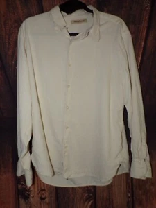 Tommy Bahama Button Front Long Sleeve Shirt Mens XL Ivory Silk - Picture 1 of 4