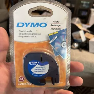 Dymo 91331 Letra Tag White Label Plastic Refill 1/2 Inch Personalize New - Picture 1 of 2