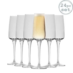 Bormioli Rocco 24x Aurum Champagne Flutes Lead Free Wine Goblet 230ml Clear - Picture 1 of 3