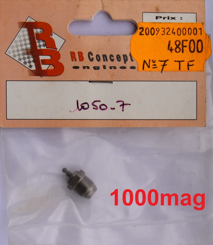 RB CONCEPT ENGINE BOUGIE TURBO N°7 / 1050-67/  MOTEUR TOP NOVAROSSI REX PICCO OS - Image 1 of 1