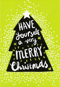 Set of 5 Vibrant MERRY CHRISTMAS Cards + Envelopes by American Greetings - Picture 1 of 5