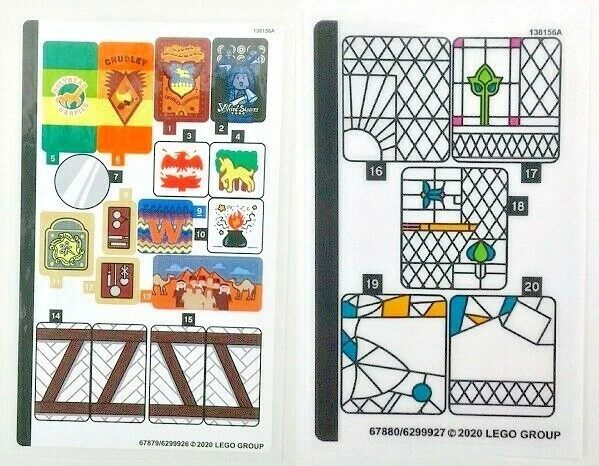 乐高全新哈利波特75980贴纸1-2原版来自Attack on the Burrow — 第 1/2 张图片