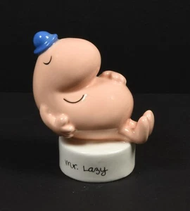 Mint in Box John Beswick Mr Men Bone China Figure ~ Mr Lazy - Picture 1 of 4