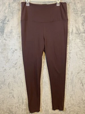 Pantalones Legging IMAN Global Chic Talla L Marrón Perfecto Ponte Adelgazante Tejido Elástico Foto 1 de 4