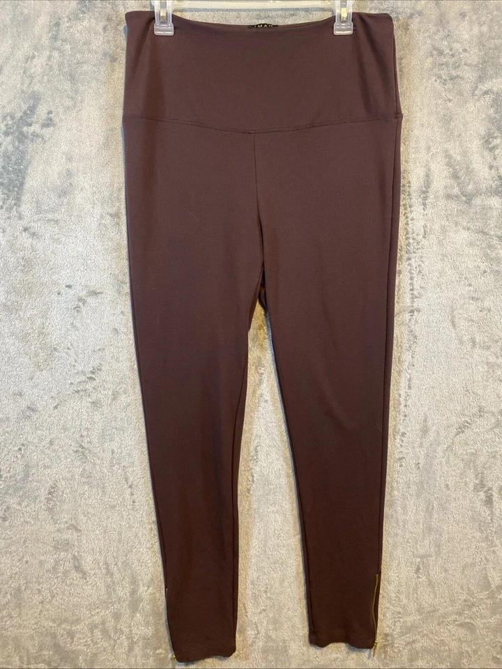 Calça Legging IMAN Global Chic Tamanho G Marrom Ponte Perfeita Emagrecimento Malha Elástica - Imagem 1 de 4