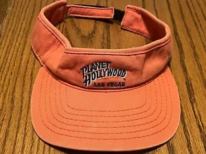 Vintage 1998 Las Vegas Planet Hollywood Visor with hook & loop closure - Orange - Picture 1 of 8
