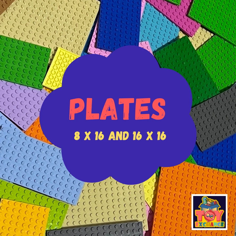 GENUINE LEGO BASE PLATE USED 8x16 92438 16x16 91405 MOC CHOOSE YOUR SIZE/COLOUR - Image 1 of 1