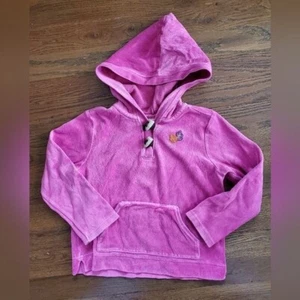 Vtg GYMBOREE Girls 5 pink velour harvest leaves hoodies - Picture 1 of 6